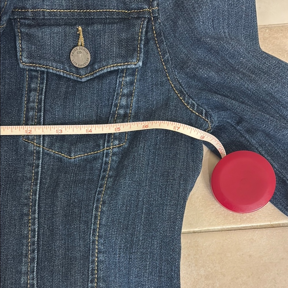 PAIGE Indigo Denim Jacket M $40 - Picture 4 of 6